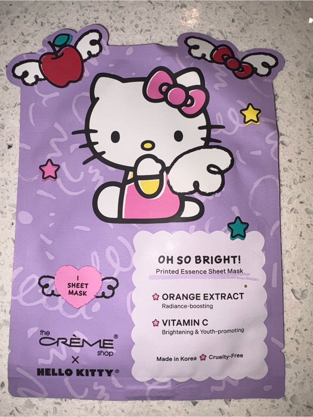 Hello Kitty Purple Pink White Printed Essence Sheet Mask